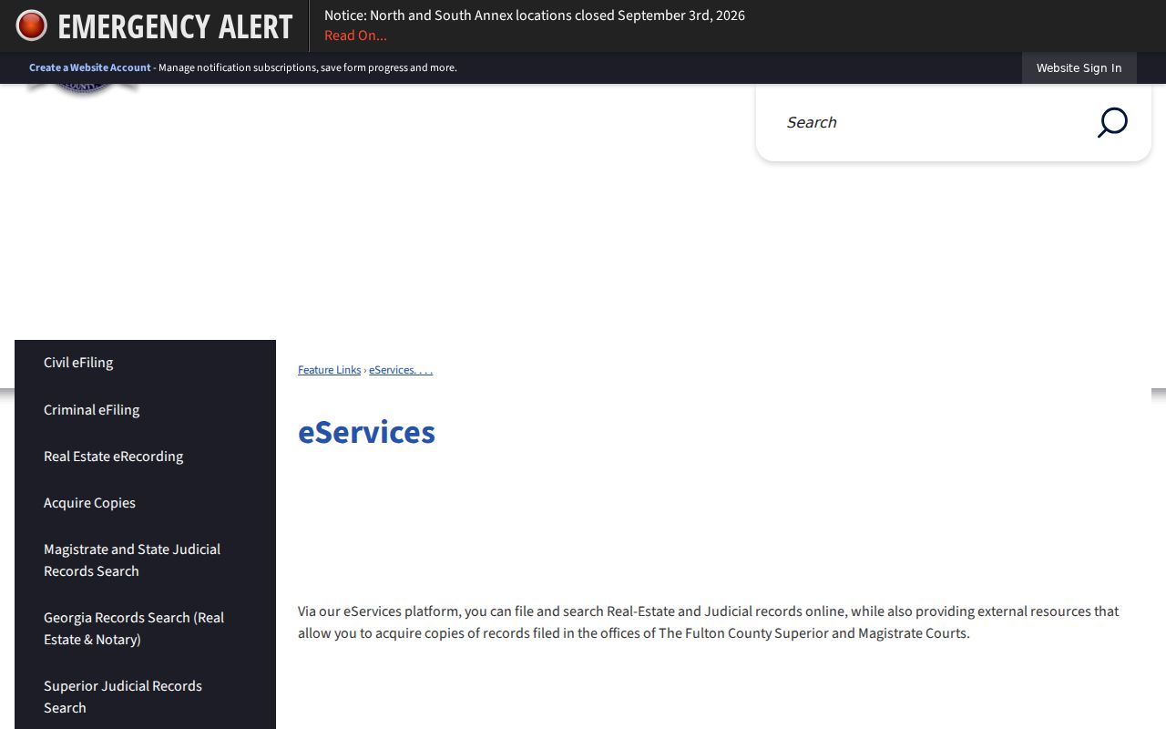 Alpharetta resident lookup through Fulton Clerk eServices