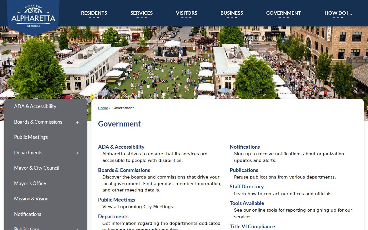 Alpharetta government services for ZIP code directory jurisdiction checks